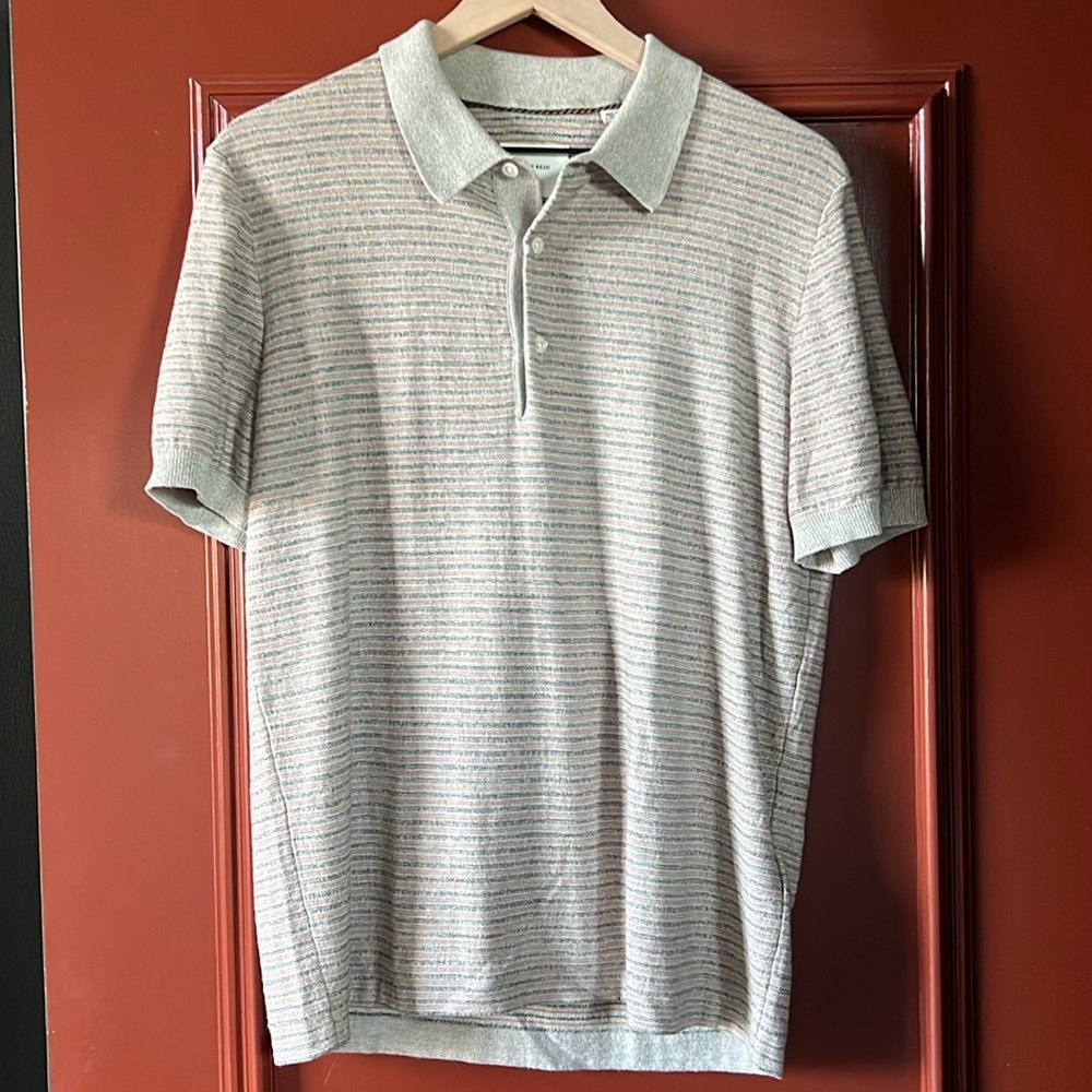 Billy Reid Striped Cotton Polo